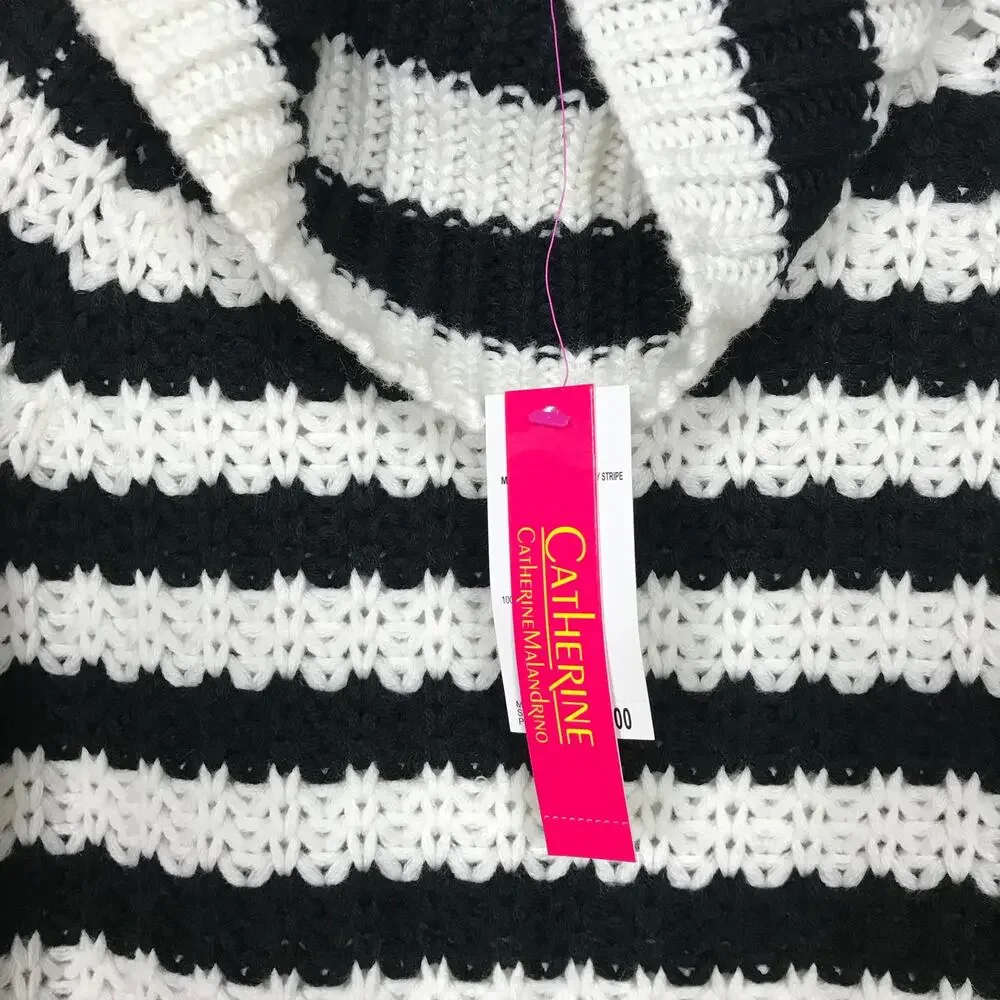 Catherine Malandrino Stripe Turtleneck Sweater - Picture 7 of 8